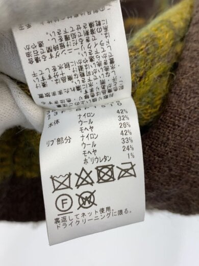 商品画像：モヘアカーディガン(厚手)/S/ナイロン/YLW/総柄/38-15-0061-048 5