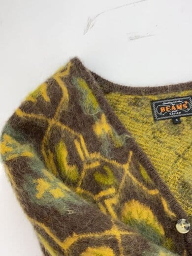 商品画像：モヘアカーディガン(厚手)/S/ナイロン/YLW/総柄/38-15-0061-048 7