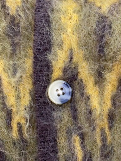 画像：BEAMS +ダブルジャガードカーディガン(厚手)/M/ナイロン/YLW/総柄/38-15-0199-0487