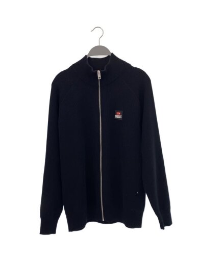 商品画像：ニット・セーター(薄手)/L/コットン/BLK/無地/A12741 1