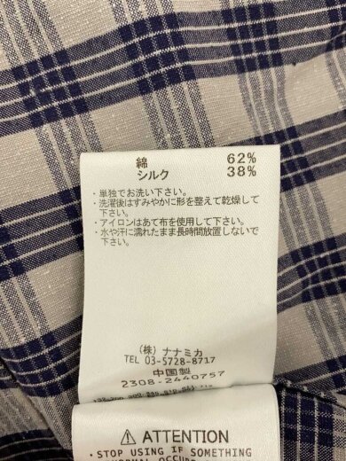 商品画像：半袖シャツ/M/コットン/NVY/チェック/SUGS416 5