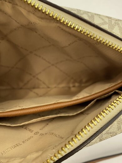 商品画像：ショルダーバッグ/レザー/CRM/総柄/使用感有 6