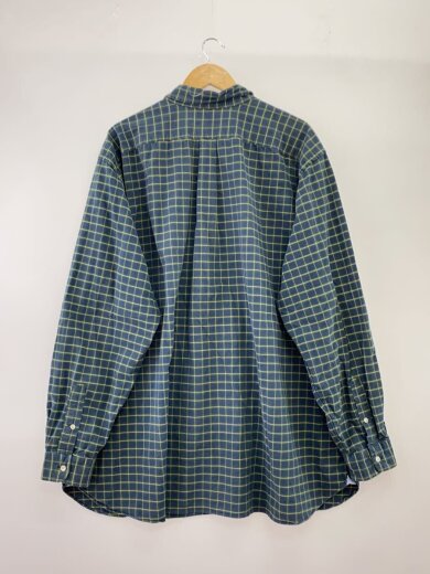 商品画像：90s/3XL/ライトネル/長袖シャツ/--/コットン/GRN/チェック// 2
