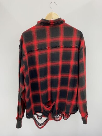 商品画像：FR(13)NDS/長袖シャツ/M/コットン/RED/チェック/26S-SHL209-RF 2