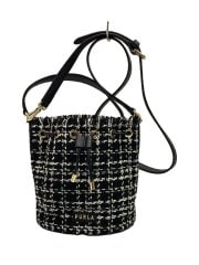 フルラ/ショルダーバッグ/ブラック/CLIO/ツイード