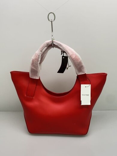 商品画像：ハンドバッグ/レザー/RED/無地 3