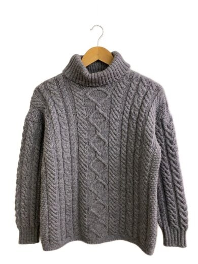 商品画像：ガンジーウーレンズ/ニット・セーター(厚手)/S/ウール/グレー 1