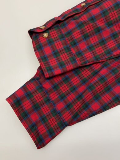 商品画像：長袖シャツ/XL/ウール/RED/チェック 4