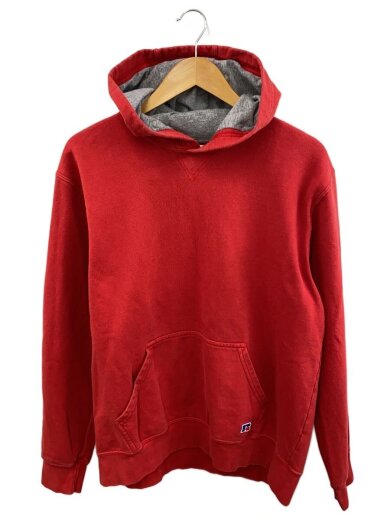 商品画像：パーカー/L/コットン/RED/無地 1