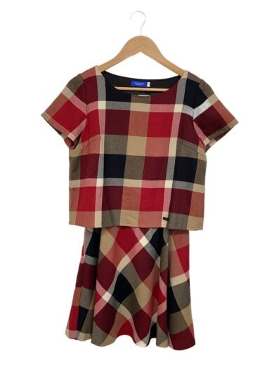 商品画像：半袖ワンピース/38/ウール/RED/55J15-266-15 1