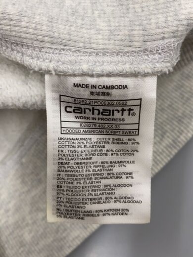 商品画像：パーカー/XL/コットン/GRY/無地/HOODED AMERICAN SCRIPT SWEAT// 4