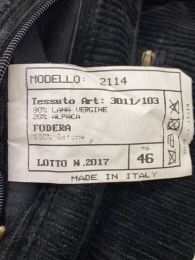 商品画像：Moessmer/ローデンクロス_キルティングコート/46/チャコールグレー/クルミボタン/襟汚れ有 5