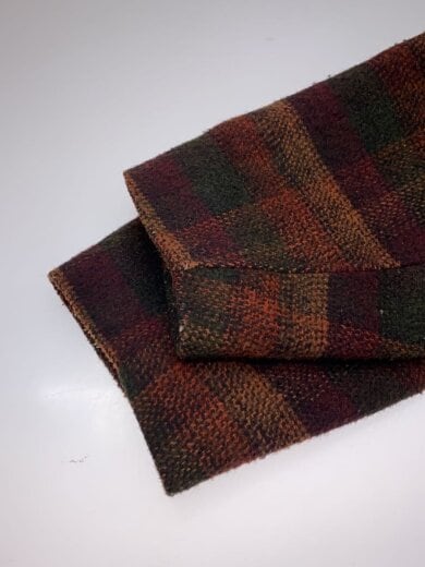 商品画像：メタルボタン_シングルピーコート/40/USA製/茶/ブラウン/チェック/使用感有 5