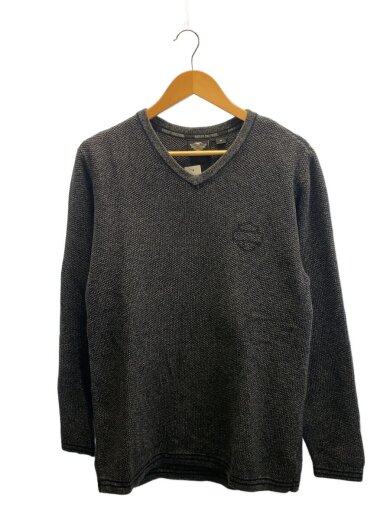 商品画像：00s/コットンVネックニット/S/チャコールグレー 1