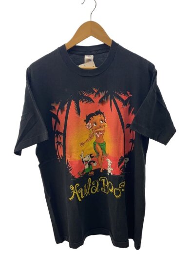 商品画像：90s/Bettys Boop/フラガール_ハワイアンプリントTシャツ/L/両面プリント/ベティちゃん// 1
