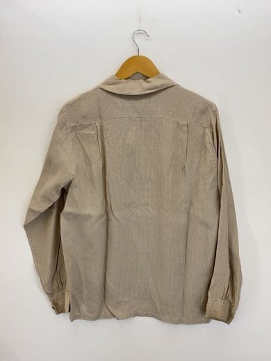 商品画像：60s/ギンガムチェックレーヨンオープンカラーシャツ/M/茶/ピンズ跡・ポケット汚れ・襟汚れ 2