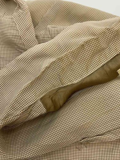 商品画像：60s/ギンガムチェックレーヨンオープンカラーシャツ/M/茶/ピンズ跡・ポケット汚れ・襟汚れ 7