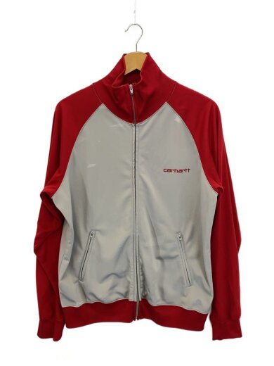 商品画像：90s/トラックジャケット/グレー×レッド/袖全体若干毛玉有 1