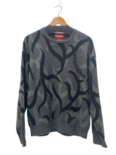 商品画像：19AW/Tribal Camo Sweater/トライバルカモセーター/L/グレー×ブラック/使用感有 1