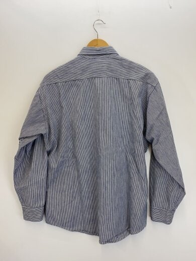 商品画像：90s/ヒッコリーストライプワークシャツ/L/ホワイト×ブルー/USA製 2