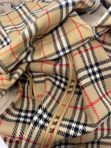 商品画像：80s/SHEARFORD/ステンカラーコート/48 SHORT/ベージュ/ノバチェックライナー着脱可能 6