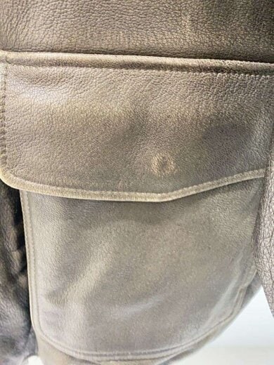 商品画像：90s-00s A-2/レザーフライトジャケット/L/ブラウン/茶/擦れ有/OMF44 7