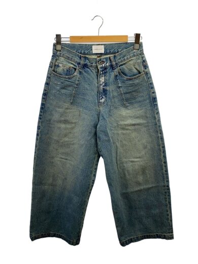 商品画像：wide baggy silver coating denim trousers/銀箔バギーデニムパンツ/S 1