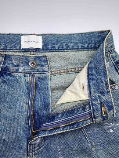 商品画像：wide baggy silver coating denim trousers/銀箔バギーデニムパンツ/S 3