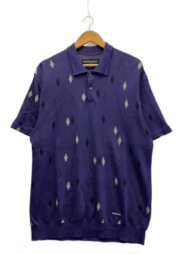 商品画像：25SS/DIAMOND JACQUARD KNIT POLO SHIRT/ニットポロシャツ/L/パープル// 1