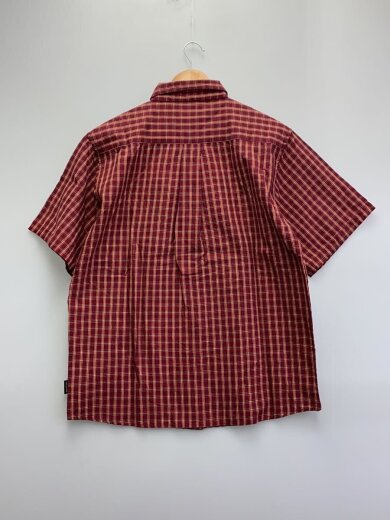 商品画像：90s 紺タグ/ボックスシルエット_ダブルポケット半袖シャツ/M/チェック/インド綿/袖ポケット// 2