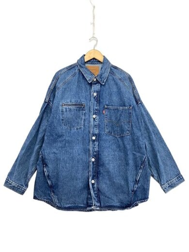 商品画像：TWIST SHACKET/ツイストシャツジャケット/デニムジャケット/L/ウォッシュブルー 1