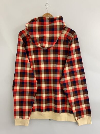 商品画像：00s/Check Zip Hoodie/ラブジェネチェックフーディー/L/レッド×ベージュ×ブラウン// 2
