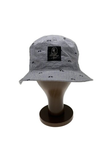 商品画像：MR PATTERN SEERSUCKER BUCKET HAT/ヒゲ柄_シアサッカーバケットハット/L// 1