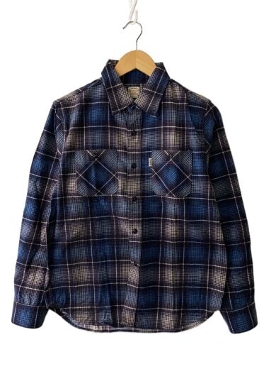 商品画像：Printed Ombre Check L/S Work Shirt/オンブレチェックプリントネルシャツ/プリネル// 1