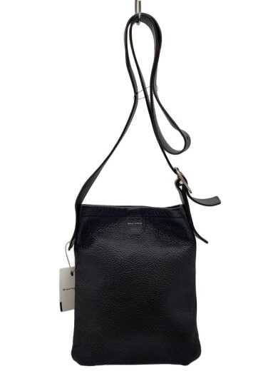 商品画像：one side belt bag small/カウレザーショルダーバッグ/ブラック/黒/is-rb-oss// 1
