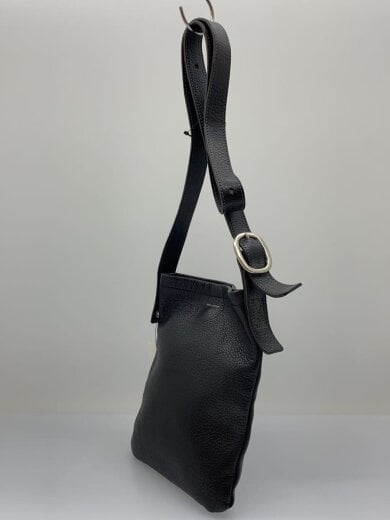 商品画像：one side belt bag small/カウレザーショルダーバッグ/ブラック/黒/is-rb-oss// 2