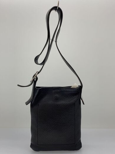 商品画像：one side belt bag small/カウレザーショルダーバッグ/ブラック/黒/is-rb-oss// 3