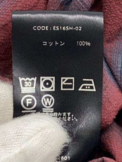 商品画像：SH-2 DRAPE SHIRT/長袖シャツ/2/コットン/レッド/チェック/ES16SH-02// 5