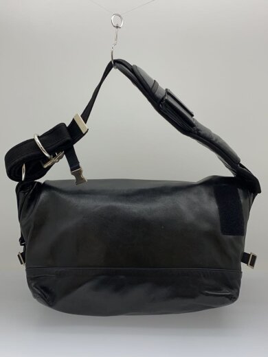 商品画像：Leather Messenger Bag/レザーメッセンジャーバッグ/ブラック/黒// 3