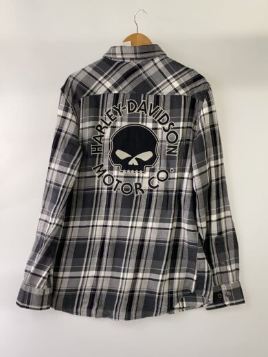 商品画像：25AW/ウィリーGスカル_フランネルシャツ/M/黒/ブラック/チェック/スナップボタン/99290-25VM// 2