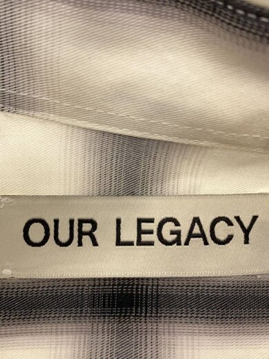画像：OUR LEGACY22AW/BORROWED SHIRT/長袖シャツ/44/コットン/ホワイト/チェック/M4222BWC3
