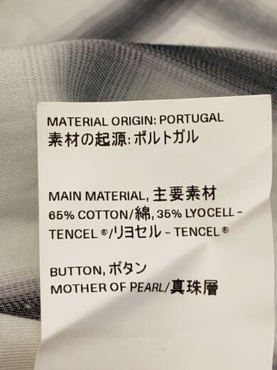 画像：OUR LEGACY22AW/BORROWED SHIRT/長袖シャツ/44/コットン/ホワイト/チェック/M4222BWC5