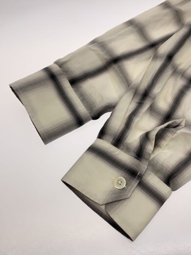 画像：OUR LEGACY22AW/BORROWED SHIRT/長袖シャツ/44/コットン/ホワイト/チェック/M4222BWC6