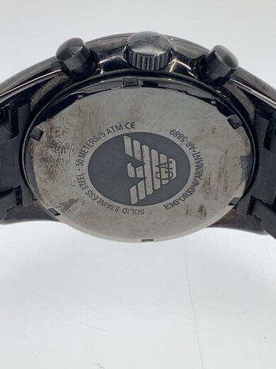 画像：EMPORIO ARMANIクォーツ腕時計/アナログ/ステンレス/BLK/AR-58893