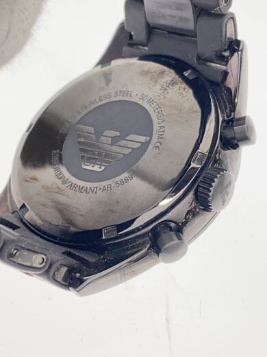 画像：EMPORIO ARMANIクォーツ腕時計/アナログ/ステンレス/BLK/AR-58896