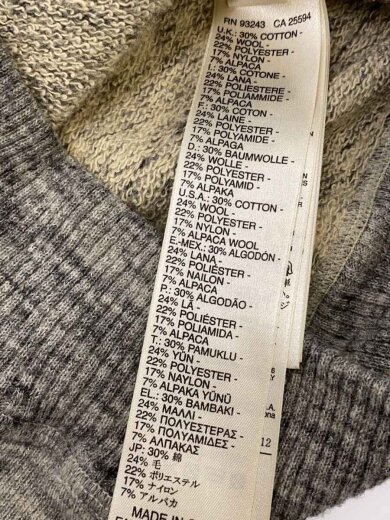 商品画像：ジップパーカー/--/コットン/GRY 5