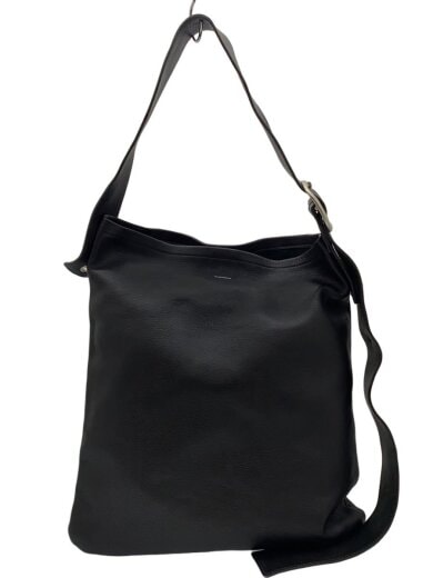 商品画像：one side belt bag/ショルダーバッグ/レザー/BLK// 1