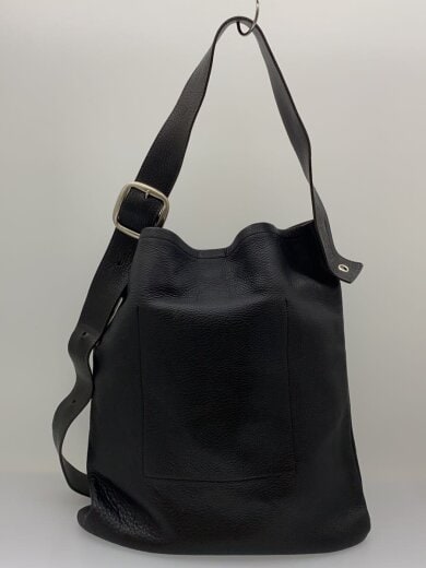 商品画像：one side belt bag/ショルダーバッグ/レザー/BLK// 3
