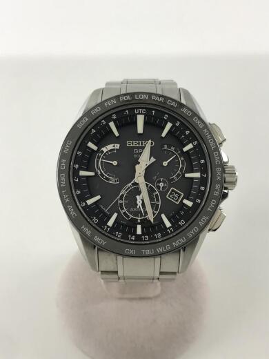 画像：SEIKOアストロン/8X53-0AB0-2/ソーラー腕時計/アナログ/ステンレス/ブラック/シルバー/GPS1