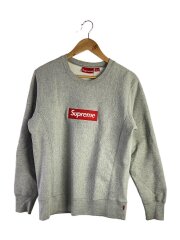 18AW/box logo crewneck/S/コットン/GRY